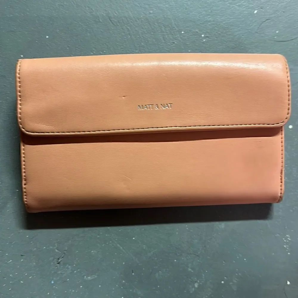 Peach Matt and Nat Oversized Trifold Wallet